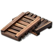 Wood Soap Dish 2 Pack Wooden Soap Holder for Shower Bathroom Kitchen Sinks