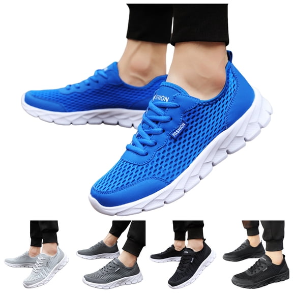 Stylago Men's Breathable Walking Sneakers Lace Up Arch Support Running Shoes Lightweight Outdoor Hiking Athletic Sneaker Black Size 8