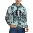 thumbnail image 2 of Cauagu Butterflies Skull Bows for Men's Pullover Hooded Sweatshirt Athletic Casual Hoodie Aautumn Hoodie Sweatshirt for Men Pullover Casual Hooded Sweatshirt-Large, 2 of 7