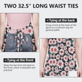 thumbnail image 6 of Black Daisy Flower Retro Pattern Apron-Garden Aprons for Women with Pockets-Cotton Linen Waterproof Kitchen Cooking Gardening Aprons Adjustable for Kitchen,Cooking,BBQ and Salon 33x27 Inch, 6 of 7