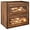 Retro Brown, variant on Bread Box for Kitchen Countertop, Keep Fresh Longer, Retro Brown | Ventilation Holes, Double Layer, Large Storage Capacity, Pine Wood, Acrylic Window, For Baked Homemade Bread, Farmhouse Style