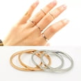 thumbnail image 3 of Silver/Gold/Rose Gold Ultra-fine Tail Ring Women's Titanium Steel Band Size 4-8, 3 of 6
