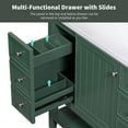 thumbnail image 5 of Euroco 36" Freestanding Bathroom Vanity with Ceramic Sink, Cabinet, Drawers & Open Shelf – Solid Wood & MDF Structure, 5 of 9