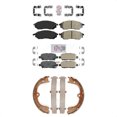 thumbnail image 1 of Transit Auto Front Semi-Metallic Rear Ceramic Disc Brake Pads and Parking Shoes Kit for Car 2006-2008 INFINITI FX35 FX45 KNN-100614, 1 of 8
