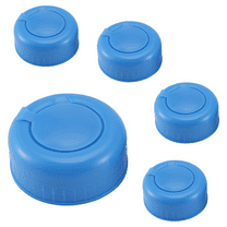 Water Jug Cap 5 Pack Plastic Bottle Blue Gallon Drinking Replacement Tool Leak Free