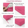 thumbnail image 6 of Pakunoda 22" X 24" Patio Furniture Cushion Covers, Waterproof Outdoor Deep Seat Cushion Replacement Slipcovers, Outdoor Cushion Covers with Zipper for Patio Furniture, Pink, 6 of 7