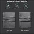 thumbnail image 6 of Bare Home Cooling Performance Jersey Knit Stretch Sheet Set, Moisture-Wicking & Breathable, 4-Way Stretch Bed Sheets, Envelope Pillowcases (King, Grey), 6 of 10