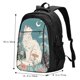 thumbnail image 5 of Disketp Celestial Cat And Flowers Mochila de Viaje Estampada para Laptop con Puerto de Carga USB, Mochila Impermeable para Computadora – Regalo para Hombres y Mujeres, 5 of 7