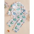 thumbnail image 4 of Suealasg Little Girl Christmas Pajama Outfits 1T 2T 3T 4T Kids Girl Fall Loungewear Snowflake Tree Print Long Sleeve Button-Down Shirt Tops+Pants Toddler Girl Christmas 2Pcs Sleepwear Set, 4 of 7