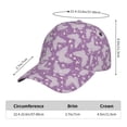 thumbnail image 2 of Gukieu Purple Butterflies Floral Prin Baseball Cap, Adjustable Sweat-wicking Daily,Travel, Sports Cap, Unisex, 2 of 6
