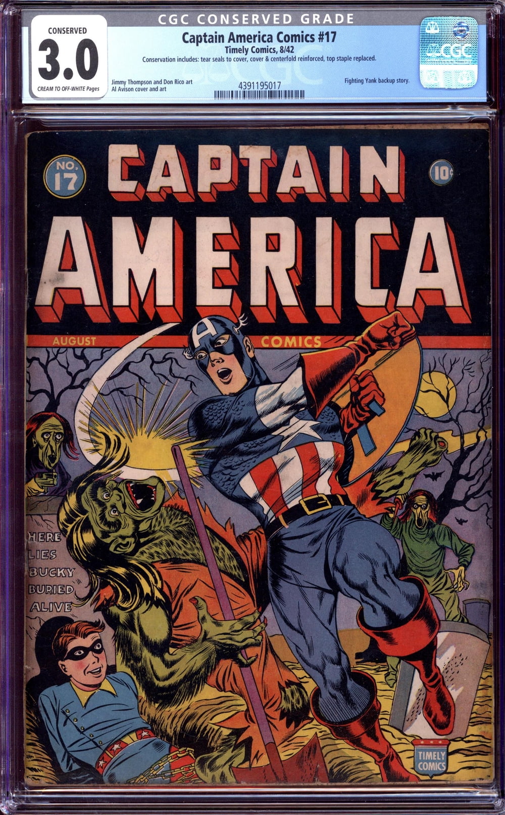 Cover of Captain America Comics #17