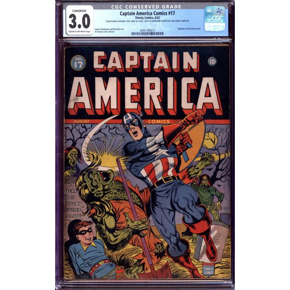 Captain America Comics #17 - CGC 3 Comic Book