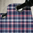 thumbnail image 3 of Ambesonne Checkered Grommet Curtain, Retro Plaid Mosaic, 50" x 96", Dark Coral Pale Blue, 3 of 6