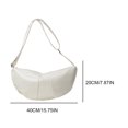thumbnail image 2 of Bolso Bandolera Dumpling para Mujer Piel Sintética Color Sólido () Blanco, 2 of 9