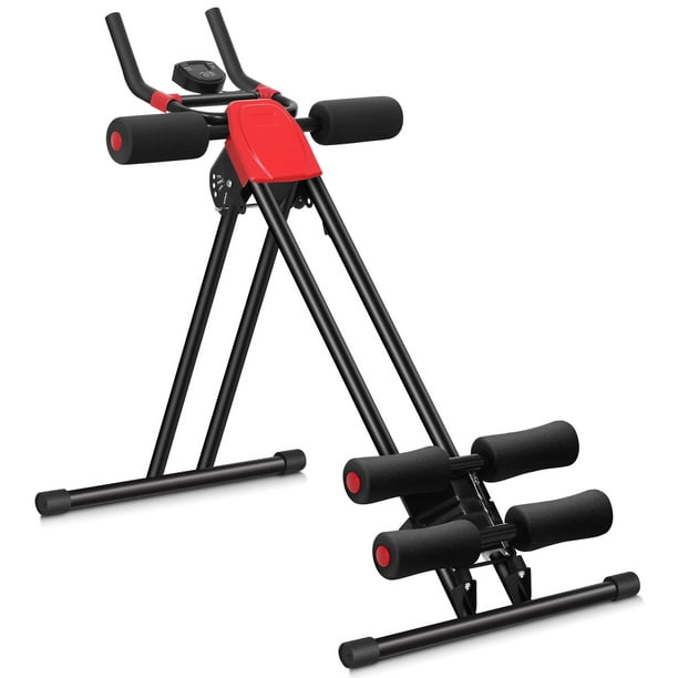Costway Ab Machine with LCD Monitor Adjustable Abdominal Trainer Cruncher for Home Gym Walmart