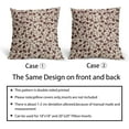 thumbnail image 4 of Vintage Flower Pillow Covers 18x18 Set of 2 Rustic Cute Small Floral Black Brown Old Style Decorative Throw Pillows Outdoor PillowCase Farmhouse Linen Cushion Case Decor for Home Sofa Couch Bed, 4 of 6