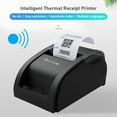 thumbnail image 5 of Bisofice Desktop 58mm Thermal Receipt Printer Wireless Barcode Printer USB+BT Connections with 1 Roll Paper Inside Support ESC Command Cashbox Connecting Compatible with Windows Android iOS System, 5 of 10