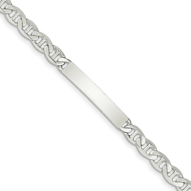 925 Argent Sterling Lien d'Ancrage Id Bracelet