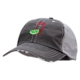 thumbnail image 2 of Tequila Shot Embroidered Frayed Mesh Cap - Black OSFM, 2 of 5