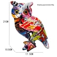 thumbnail image 4 of ELF Resin Colorful Owl Statue Crafts Modern Art Garden Animals Ornaments Home Decoration, 4 of 4