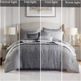 thumbnail image 5 of JERFIT 10-Piece California King Comforter & Quilt Set with Metallic Jacquard, Grey Bedding Ensemble for All-Season Luxury, 5 of 10