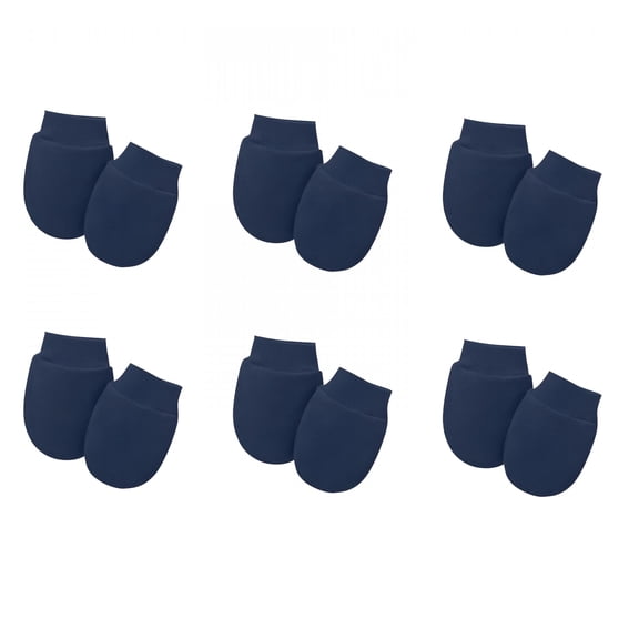 TELOLY 6 Pairs Newborn Baby Mittens Infant No Scratch Cotton Elastic Wrist Mittens Gloves for 0-12M Girls Boys Mittens for Newborn Baby Boy