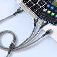 thumbnail image 5 of Cable de carga USB 3 en 1, cable de carga trenzado rápido de 1,3 m, cable de carga universal con múltiples puertos, 5 of 5