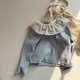 thumbnail image 2 of Ropa para niños de primavera y otoño, camiseta coreana de manga larga para niñas, camisa inferior con cuello con volantes florales, Top Base para niños, 2 of 6