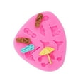 thumbnail image 3 of Yuarrent Molde temático de playa, reemplazo portátil, resistente al calor, multirejilla, antiadherente, pastel casero, molde de Chocolate Type3, 3 of 6