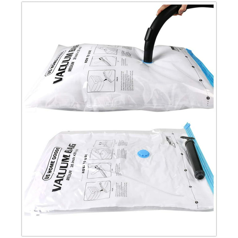 Spacesaver Premium Vacuum Storage Bags. 80% More Storage! Hand-Pump for Travel! Double-Zip Seal and Triple Seal Turbo-Valve for Max Space Saving! (