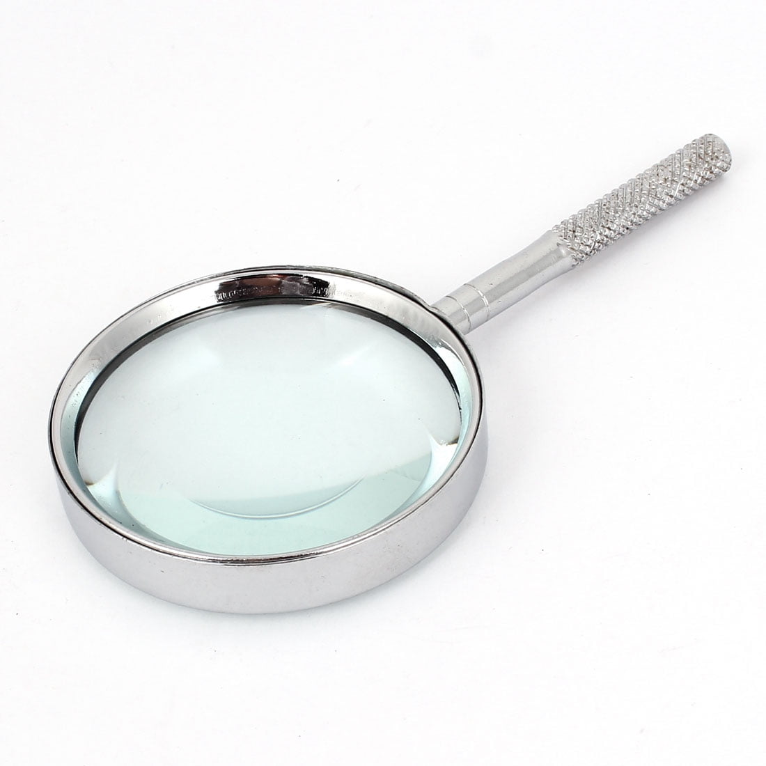 Unique Bargains Handheld Metal Shell 60mm Dia Lens 6X Magnifying Glass Magnifier Silver Tone