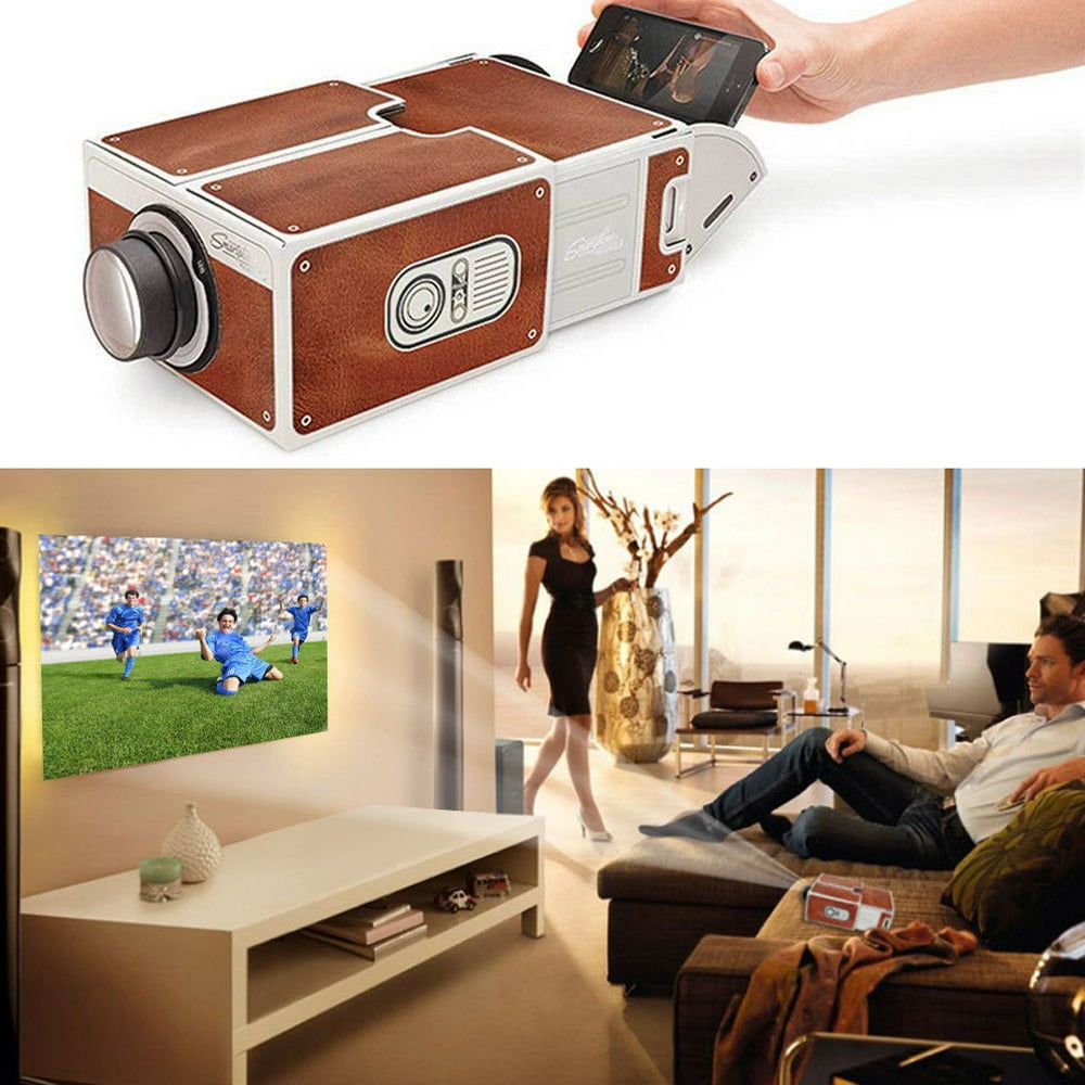 Portable DIY Smartphone Projector Phone Home Cinema TV