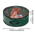 thumbnail image 2 of Home Textile Storage Holiday Christmas Wreath Organizer Bag for 36 Inches Durable Craft Storage Space Reusable Decoration Container, 2 of 3