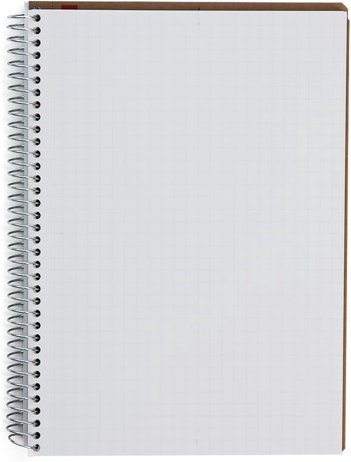 B6 Spiral Note BASIC Graph Notebook 80 Sheets 5 Pack