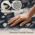 thumbnail image 6 of ODIKA 6'x9' Black Gray Floral Elegance for Modern Washable Area Rug Timeless Garden Design with Detailed Blossoms Non-Slip, Easy Care, for Family Room, Living Mater Bedroom, 6 of 7