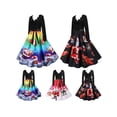 thumbnail image 5 of VSNOW Women 50s 60s Vintage Dresses Long Sleeve Christmas Party Swing Dress, 5 of 8