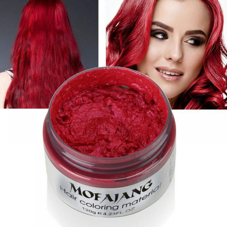 Arathi Hair Color Wax Mud Dye Cream Unisex Washable Temporary for Modeling Cosplay Halloween Rave Party (Pink)