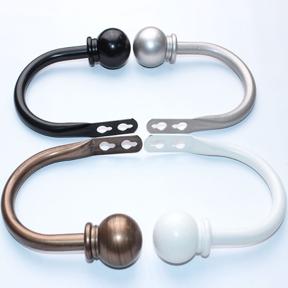 SANWOOD 2Pcs Modern Concise Ball Curtain Tieback Holdback Holder Drape Hook Decoration