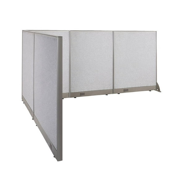 GOF L-shaped Freestanding Office Partition, Room Divider, Privacy Screen, Workstation Cubicle (84”D x 108"W x 48”H)