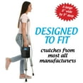 thumbnail image 4 of Crutch Comfort Large Universal 2-Pocket 8"x9" Crutch Bag/ Tote/ Pouch (Black), 4 of 5
