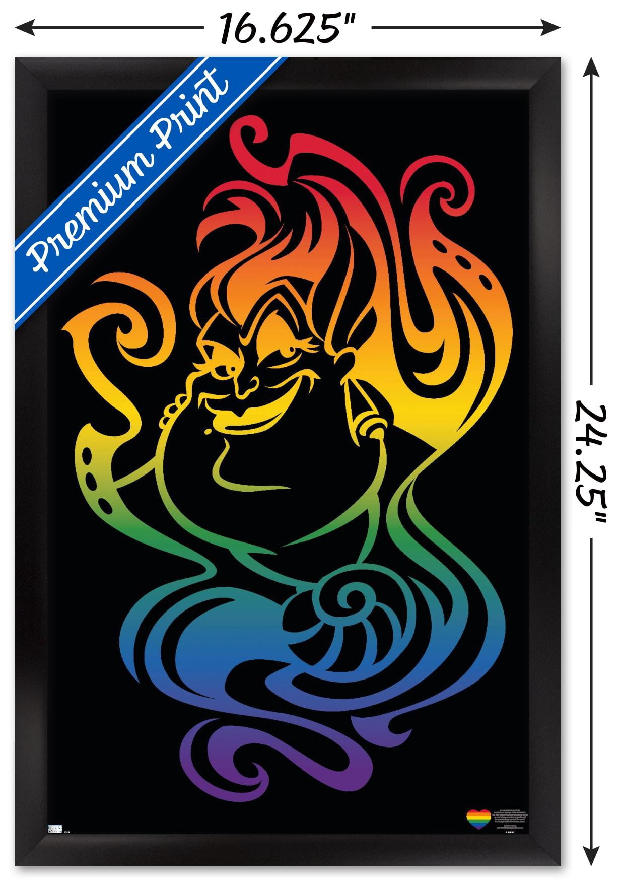 Disney Villains - Ursula Pride Wall Poster, 14.725" x 22.375" Framed