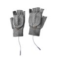 thumbnail image 2 of Gants Gris Mitaines Hiver USB Gants Chauds Chauffants Randonnée Conduite Course Cœur de Main Réversibles USB Chauffés, 2 of 5