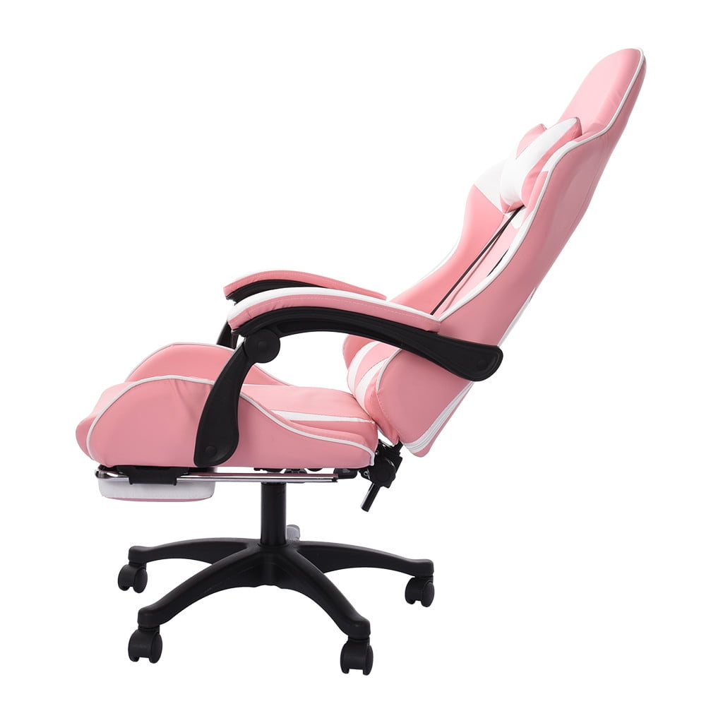 gaming chair with footrest and reclining backrest