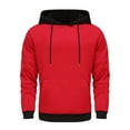 thumbnail image 6 of CONFREE Mens Hoodie Patchwork Color Hoodies For Men Full Zip Long Sleeve Casual Pullover Hooded Sweatshirts With Pockets, 6 of 8