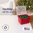 thumbnail image 3 of Homz Products Holiday Christmas Light Storage Box Bin w/ 4 Cord Wrap Organizers, 3 of 11