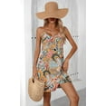 thumbnail image 5 of PRETTYGARDEN Spaghetti Strap Mini Dress for Women Summer Beach Boho Vintage Dresses V Neck Sleeveless Flowy Short Sundress, 5 of 7