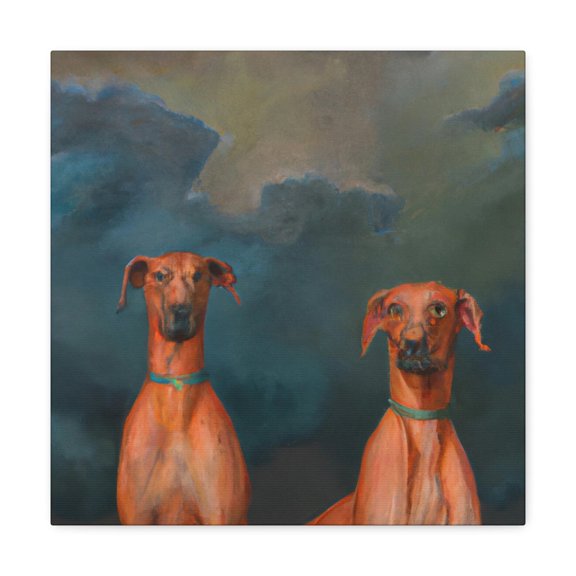Ridgeback in Rococo Style - Canvas