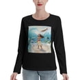 thumbnail image 4 of Moana Chandail en Molleton pour Femmes, Coton Classique Manches Longues, Chandail Col Rond pour Femmes TTG, 4 of 5