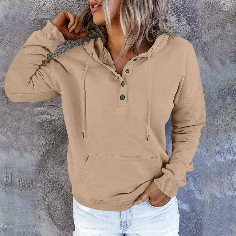 Cuhas Hoodie Sweatshirt for Women Women's Casual Fashion Solid