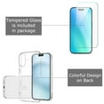 thumbnail image 3 of For iphone 16 Plus Phone Case Cover, Shockproof Case with Tempered Glass Screen Protector, by OneToughShield - Dolphin Family, 3 of 4